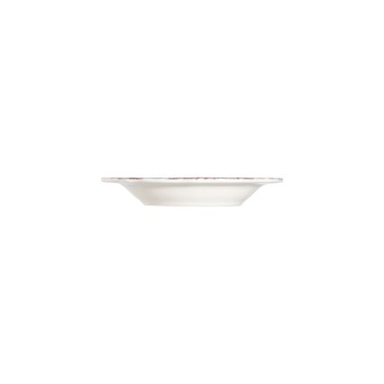 Zestaw obiadowy 24 szt. biały/różowy/porcelana