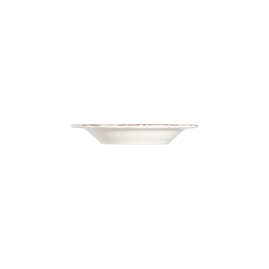 Zestaw obiadowy 24 szt. biały/różowy/porcelana