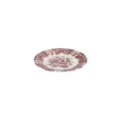Zestaw obiadowy 24 szt. biały/różowy/porcelana