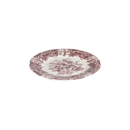 Zestaw obiadowy 24 szt. biały/różowy/porcelana