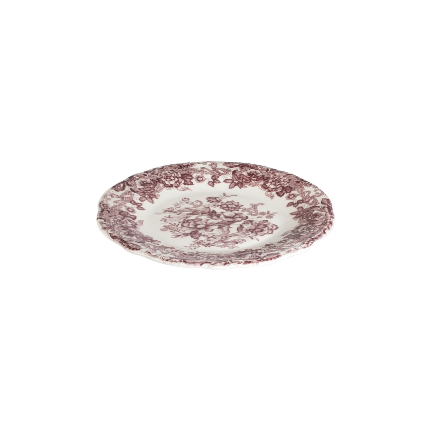Zestaw obiadowy 24 szt. biały/różowy/porcelana
