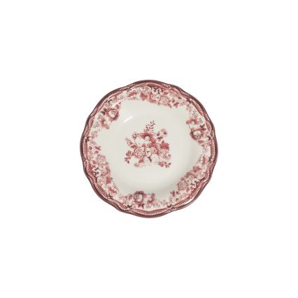 Zestaw obiadowy 24 szt. biały/różowy/porcelana
