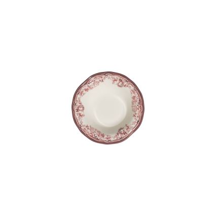 Zestaw obiadowy 24 szt. biały/różowy/porcelana