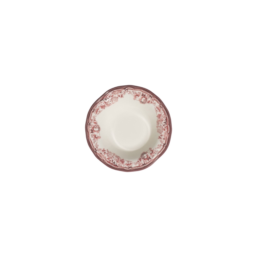 Zestaw obiadowy 24 szt. biały/różowy/porcelana