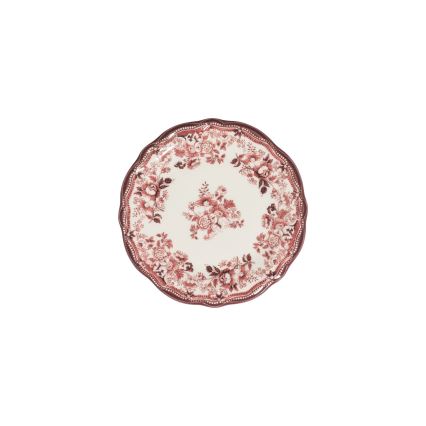 Zestaw obiadowy 24 szt. biały/różowy/porcelana