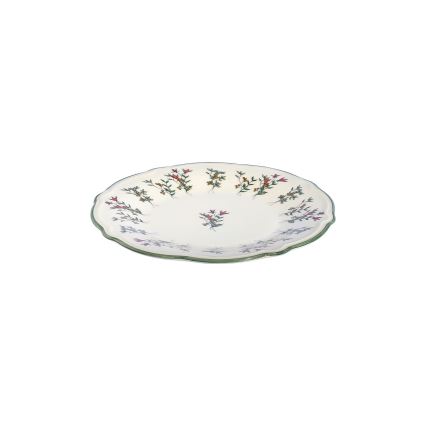 Zestaw obiadowy 24 szt. biały/zielony/czerwony/porcelana