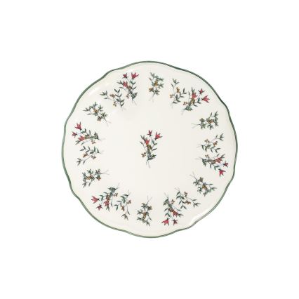 Zestaw obiadowy 24 szt. biały/zielony/czerwony/porcelana