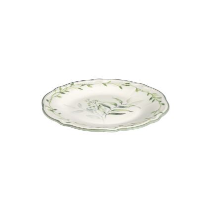 Zestaw obiadowy 24 szt. biały/zielony/porcelana