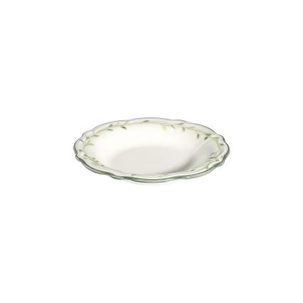 Zestaw obiadowy 24 szt. biały/zielony/porcelana