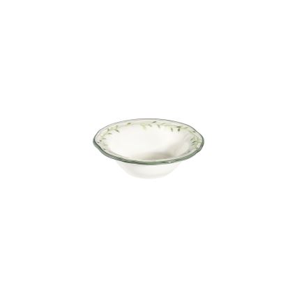 Zestaw obiadowy 24 szt. biały/zielony/porcelana