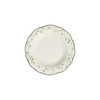 Zestaw obiadowy 24 szt. biały/zielony/porcelana