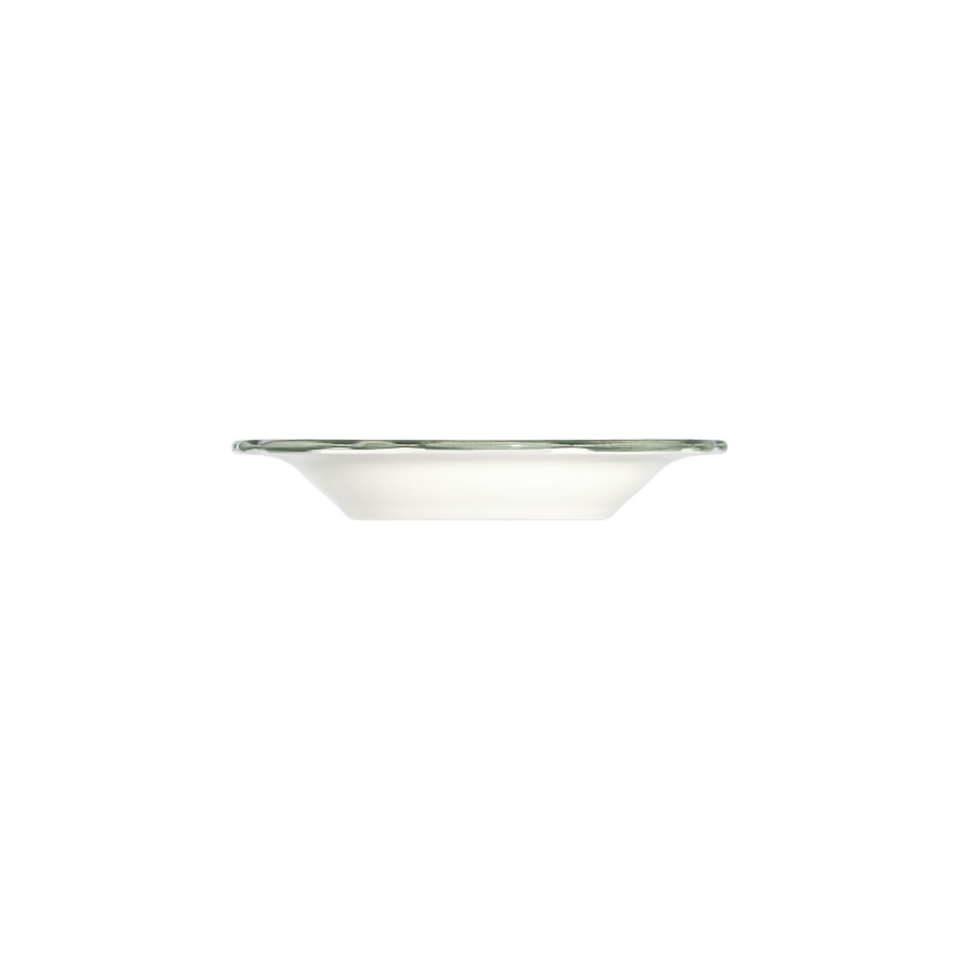 Zestaw obiadowy 24 szt. biały/zielony/porcelana