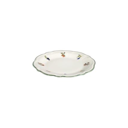 Zestaw obiadowy 24 szt. biały/zielony/porcelana