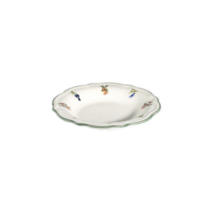 Zestaw obiadowy 24 szt. biały/zielony/porcelana