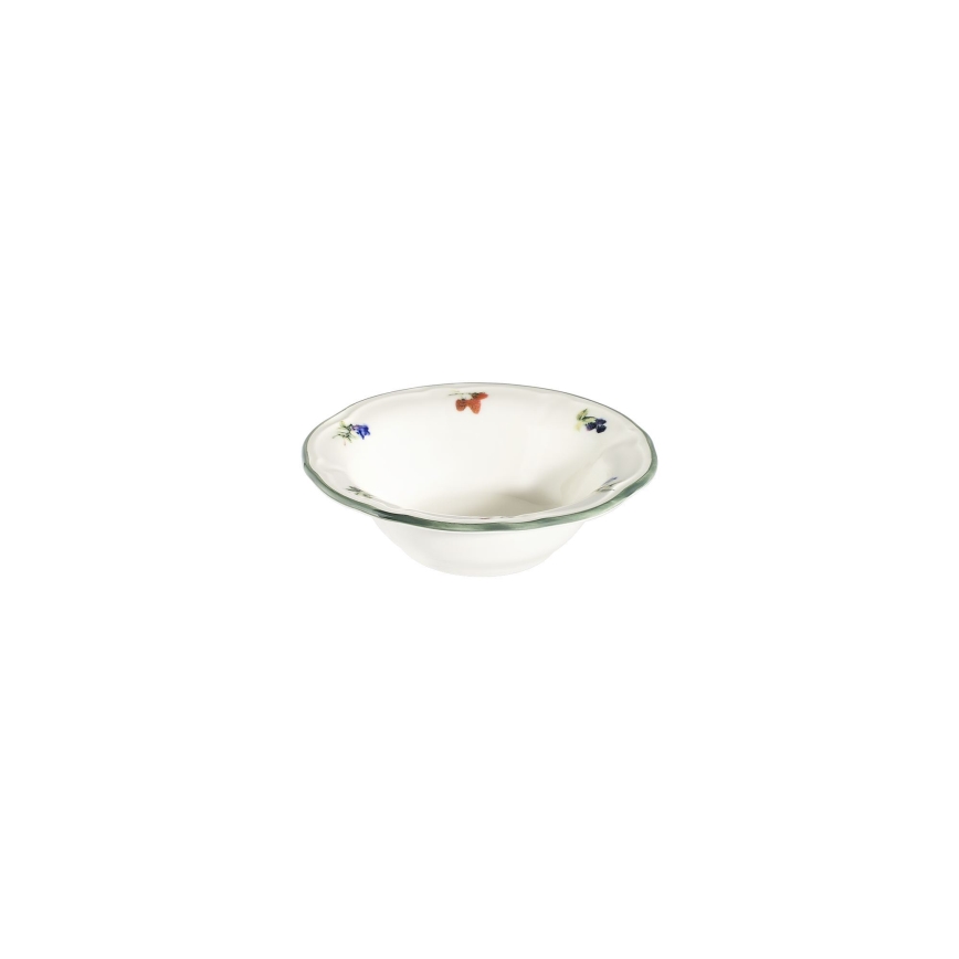 Zestaw obiadowy 24 szt. biały/zielony/porcelana