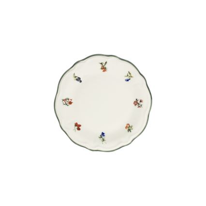 Zestaw obiadowy 24 szt. biały/zielony/porcelana