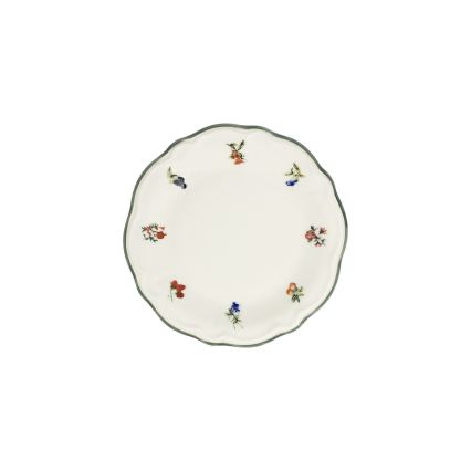 Zestaw obiadowy 24 szt. biały/zielony/porcelana