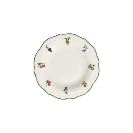 Zestaw obiadowy 24 szt. biały/zielony/porcelana