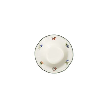 Zestaw obiadowy 24 szt. biały/zielony/porcelana