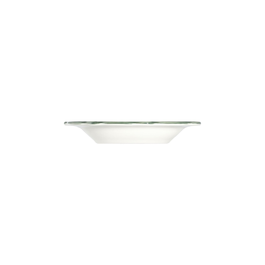 Zestaw obiadowy 24 szt. biały/zielony/porcelana