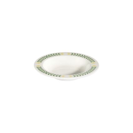 Zestaw obiadowy 24 szt. biały/zielony/żółty/porcelana