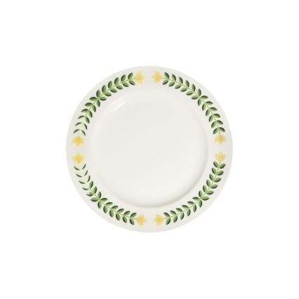 Zestaw obiadowy 24 szt. biały/zielony/żółty/porcelana