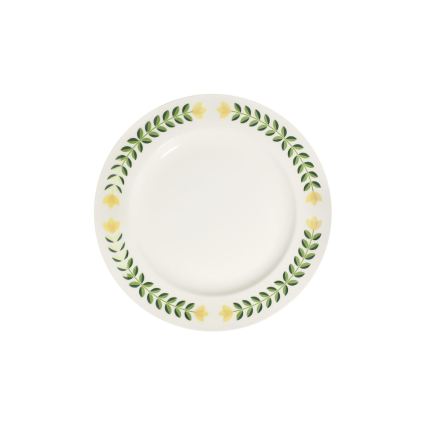 Zestaw obiadowy 24 szt. biały/zielony/żółty/porcelana