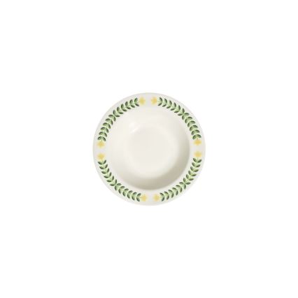 Zestaw obiadowy 24 szt. biały/zielony/żółty/porcelana