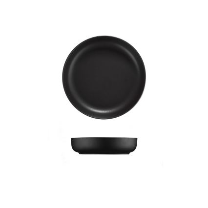 Zestaw obiadowy 24 szt. czarny/porcelana