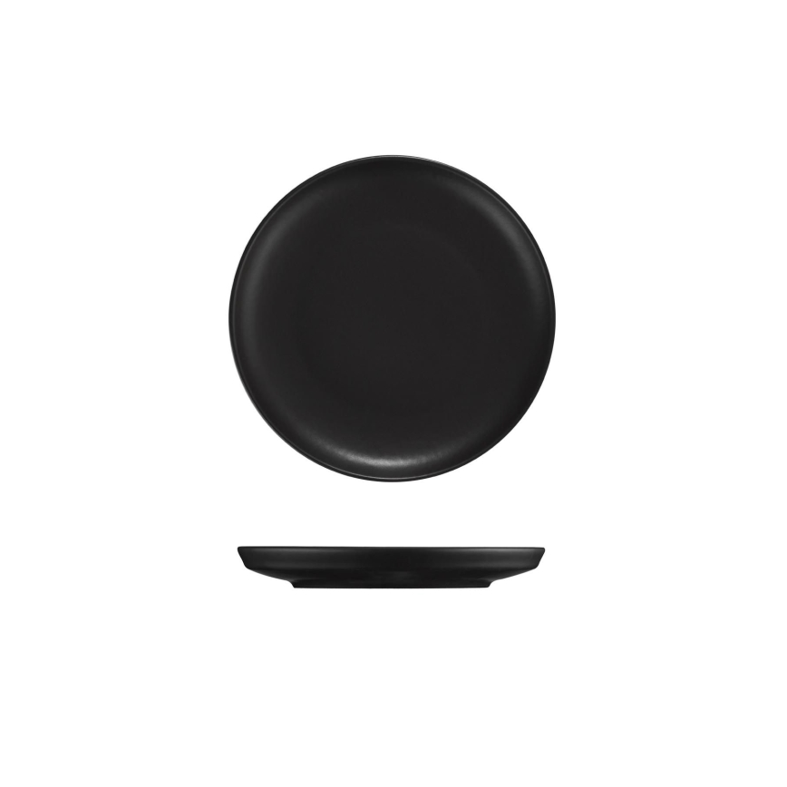 Zestaw obiadowy 24 szt. czarny/porcelana