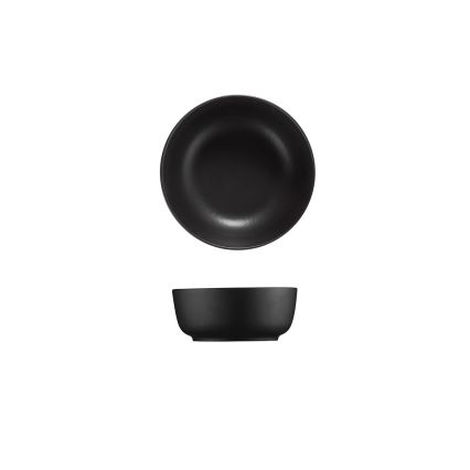 Zestaw obiadowy 24 szt. czarny/porcelana