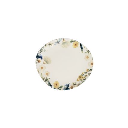 Zestaw obiadowy 24 szt. kolorowy/brązowy/porcelanowy