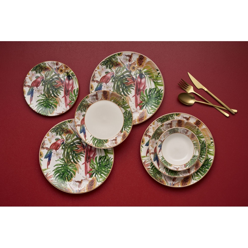 Zestaw obiadowy 24 szt. – kolorowy/ceramika