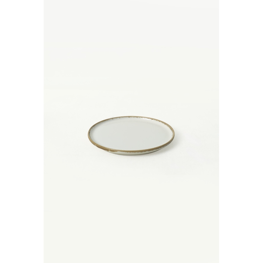 Zestaw obiadowy 24 szt., kremowo-brązowy, ceramika