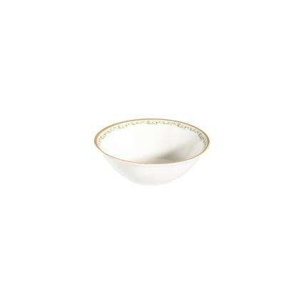 Zestaw obiadowy 24 szt. kremowy/beżowy/zielony/porcelana
