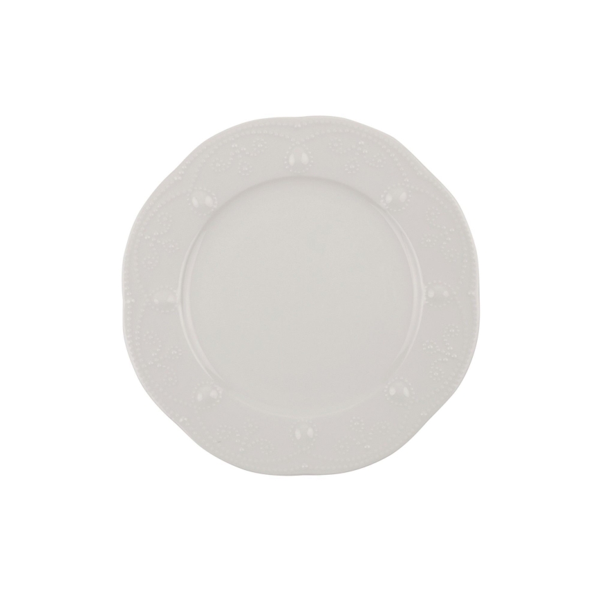 Zestaw obiadowy 24 szt. kremowy/porcelana