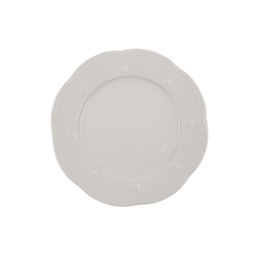 Zestaw obiadowy 24 szt. kremowy/porcelana