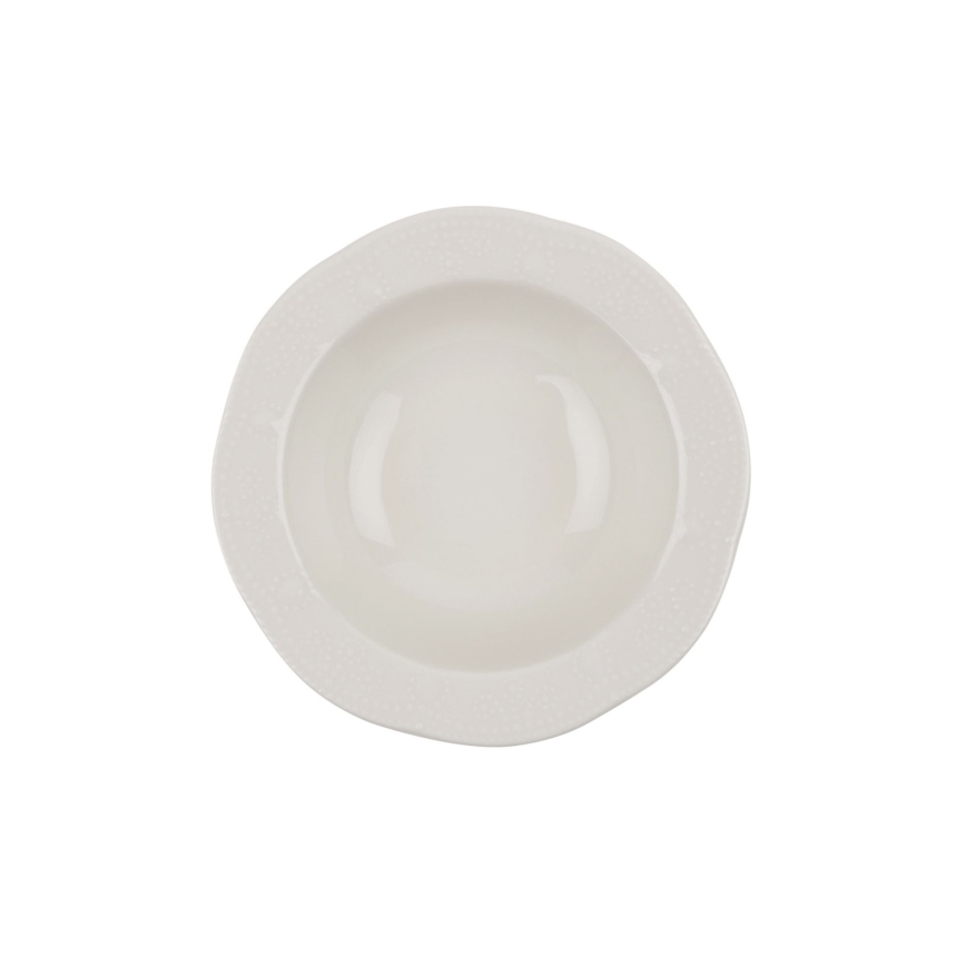 Zestaw obiadowy 24 szt. kremowy/porcelana