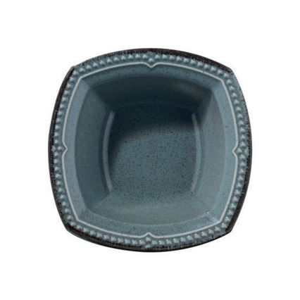 Zestaw obiadowy 24 szt niebieski/porcelana