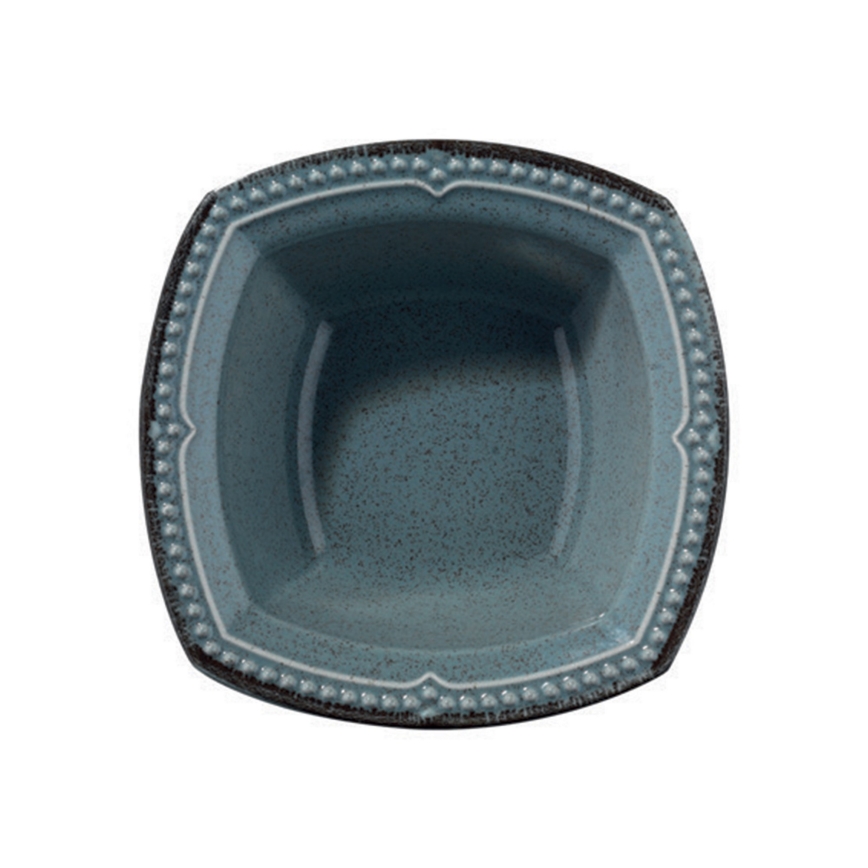 Zestaw obiadowy 24 szt niebieski/porcelana