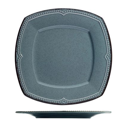 Zestaw obiadowy 24 szt niebieski/porcelana