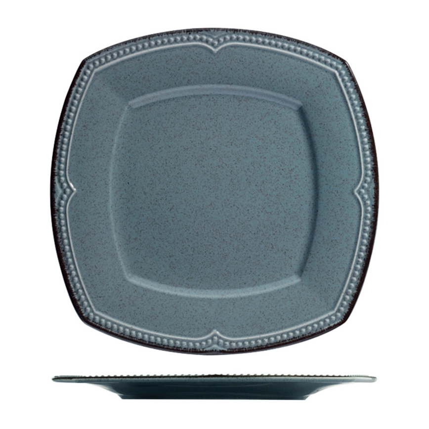 Zestaw obiadowy 24 szt niebieski/porcelana