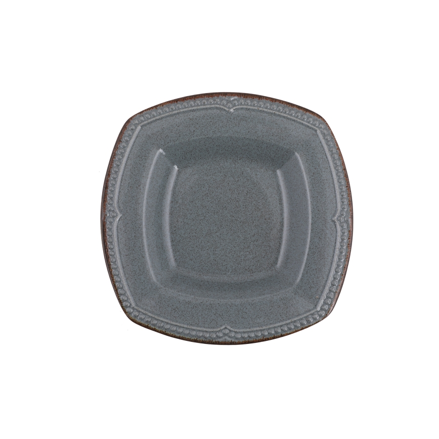 Zestaw obiadowy 24 szt niebieski/porcelana