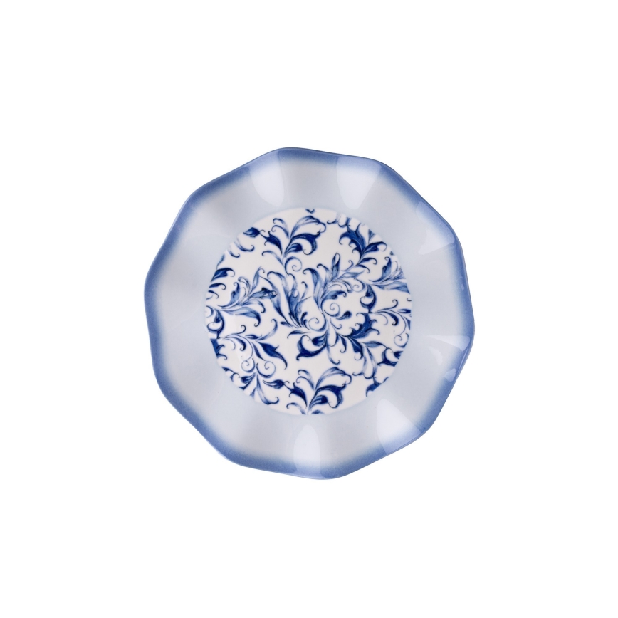 Zestaw obiadowy 24 szt. niebieski/porcelana