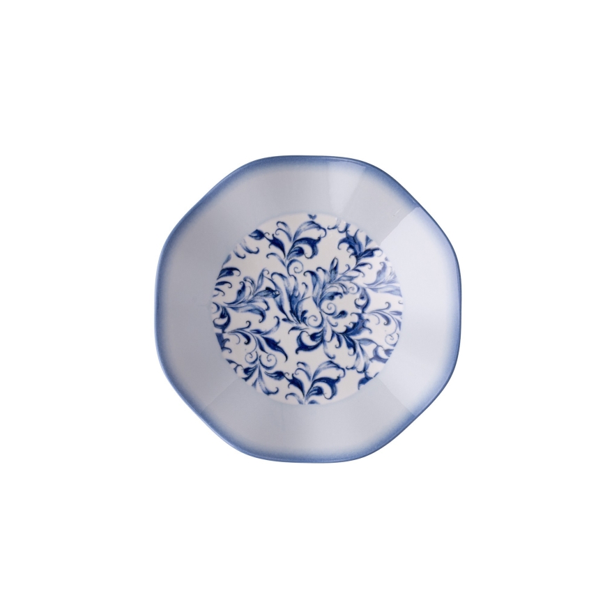 Zestaw obiadowy 24 szt. niebieski/porcelana