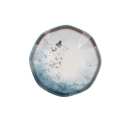 Zestaw obiadowy 24 szt., porcelana, niebieski