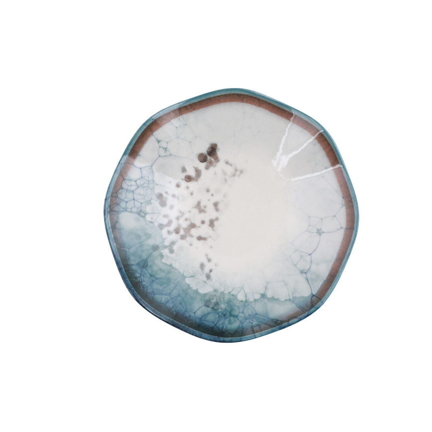 Zestaw obiadowy 24 szt., porcelana, niebieski