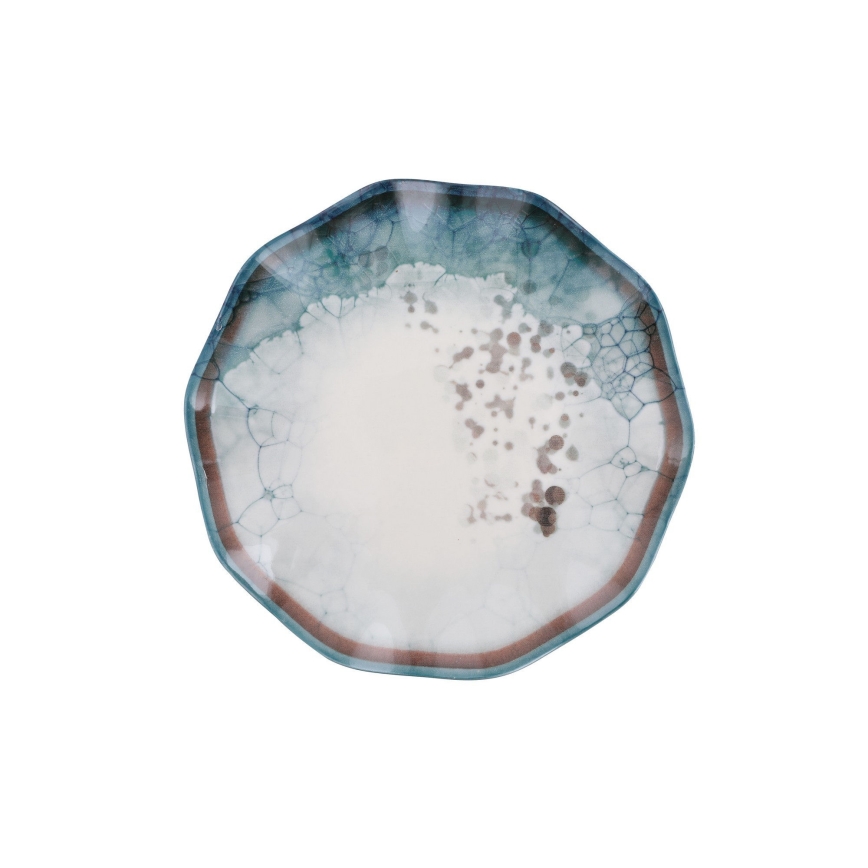 Zestaw obiadowy 24 szt., porcelana, niebieski