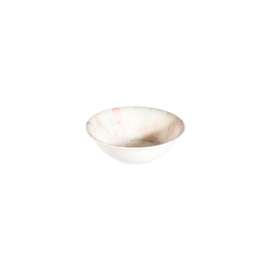 Zestaw obiadowy 24 szt. różowy/beżowy/porcelana
