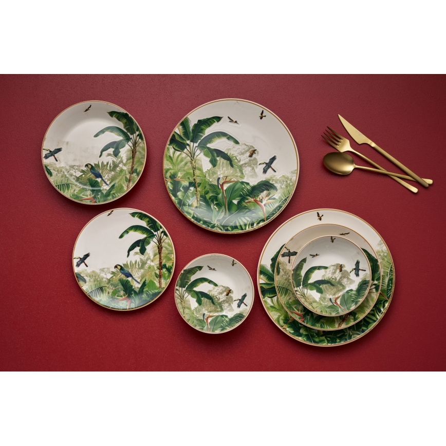 Zestaw obiadowy 24 szt. wielobarwny/ceramika